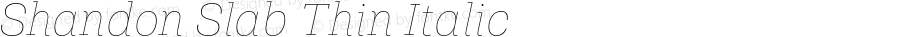 Shandon Slab Thin Italic