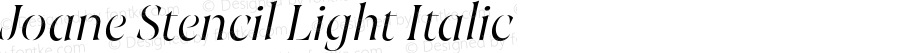 Joane Stencil Light Italic