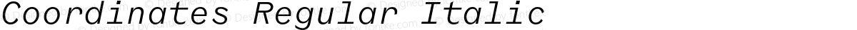 Coordinates Regular Italic