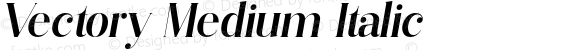 Vectory Medium Italic