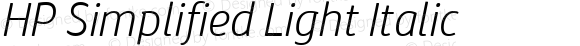 HP Simplified Light Italic