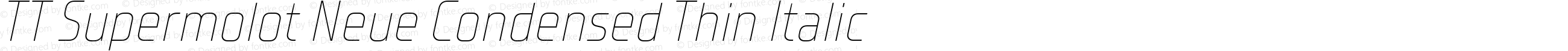 TT Supermolot Neue Condensed Thin Italic