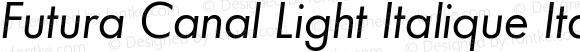 Futura Canal Light Italique Italic Version 1.000;PS 001.001;hotconv 1.0.38