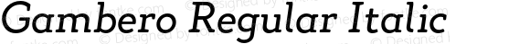 Gambero Regular Italic