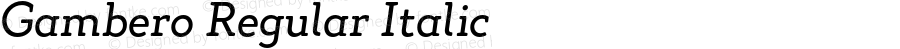 Gambero-RegularItalic