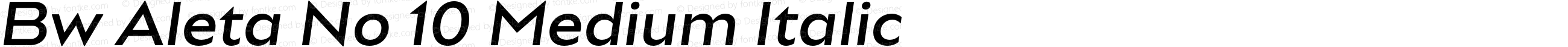 Bw Aleta No 10 Medium Italic