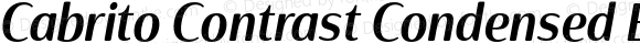 Cabrito Contrast Condensed ExtraBold Italic