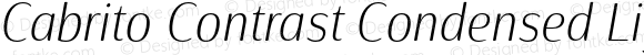 Cabrito Contrast Condensed Light Italic