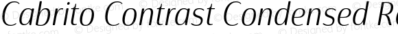 Cabrito Contrast Condensed Regular Italic