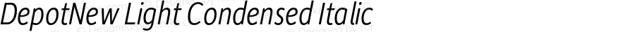 DepotNew Light Condensed Italic Version 2.000