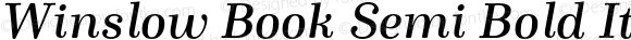 Winslow Book Semi Bold Italic