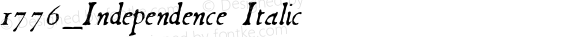 1776_Independence Italic