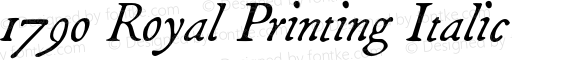 1790 Royal Printing Italic