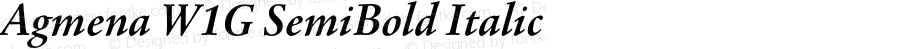 Agmena W1G SemiBold Italic