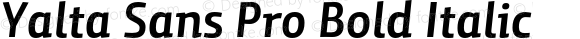 Yalta Sans Pro Bold Italic