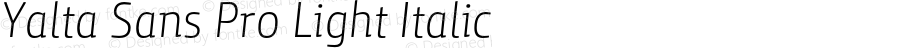 Yalta Sans Pro Light Italic