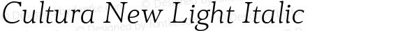 Cultura New Light Italic