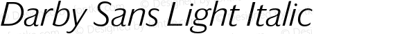 Darby Sans Light Italic