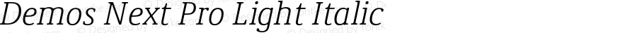 Demos Next Pro Light Italic