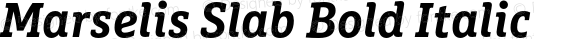 Marselis Slab Bold Italic