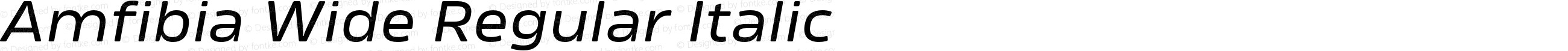 Amfibia Wide Regular Italic