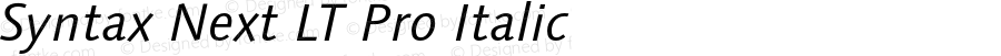 SyntaxNextLTPro-Italic