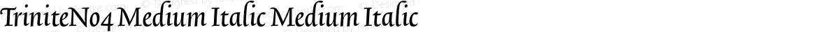 TriniteNo4 Medium Italic Medium Italic