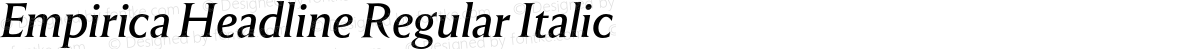 Empirica Headline Regular Italic