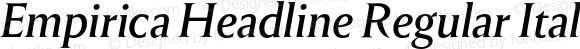 Empirica Headline Regular Italic