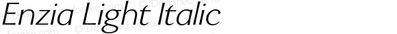 Enzia Light Italic