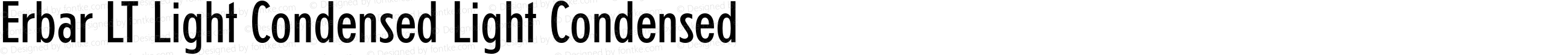 Erbar LT Light Condensed Light Condensed