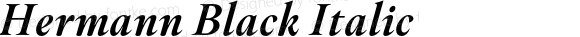 Hermann Black Italic