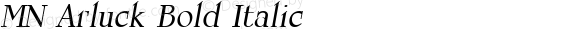 MN Arluck Bold Italic