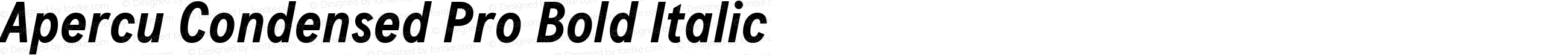 Apercu Condensed Pro Bold Italic