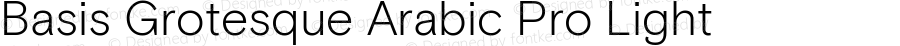 Basis Grotesque Arabic Pro Light