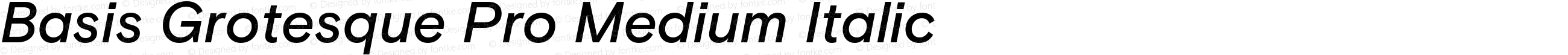 Basis Grotesque Pro Medium Italic