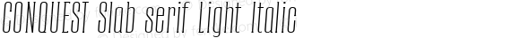 CONQUEST Slab serif Light Italic