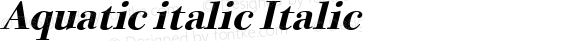 Aquatic italic Italic Version 1.000