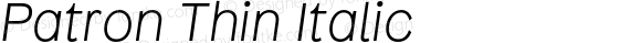 Patron-ThinItalic