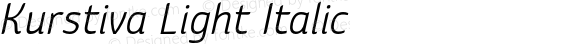 Kurstiva Light Italic