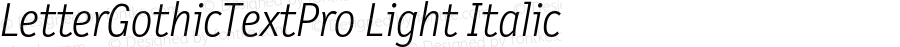 LetterGothicTextPro-LightIta