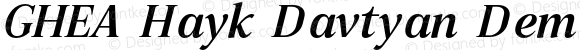 GHEA Hayk Davtyan DemiBold Italic