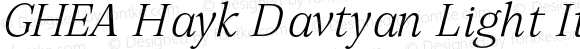 GHEAHaykDavtyan-LightItalic