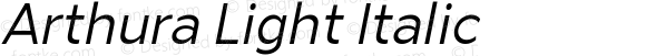 Arthura Light Italic