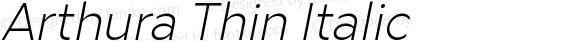 Arthura Thin Italic