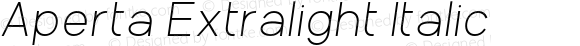 Aperta Extralight Italic