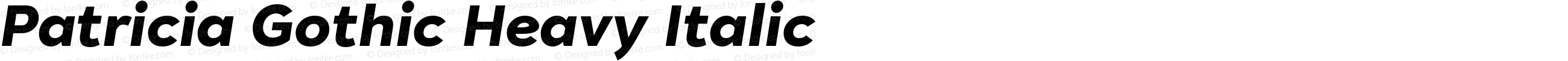 PatriciaGothic-HeavyItalic