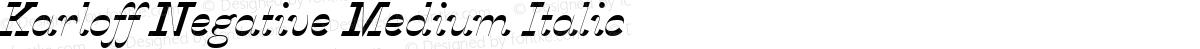Karloff Negative Medium Italic