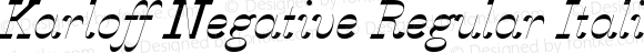 Karloff Negative Regular Italic
