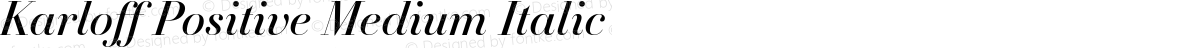 Karloff Positive Medium Italic